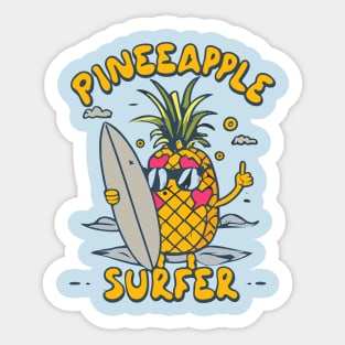Pineapple Surfer Sticker